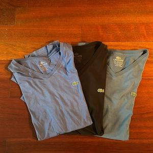 Bundle! Mens size 6(large) Lacoste shirt sleeve shirts.